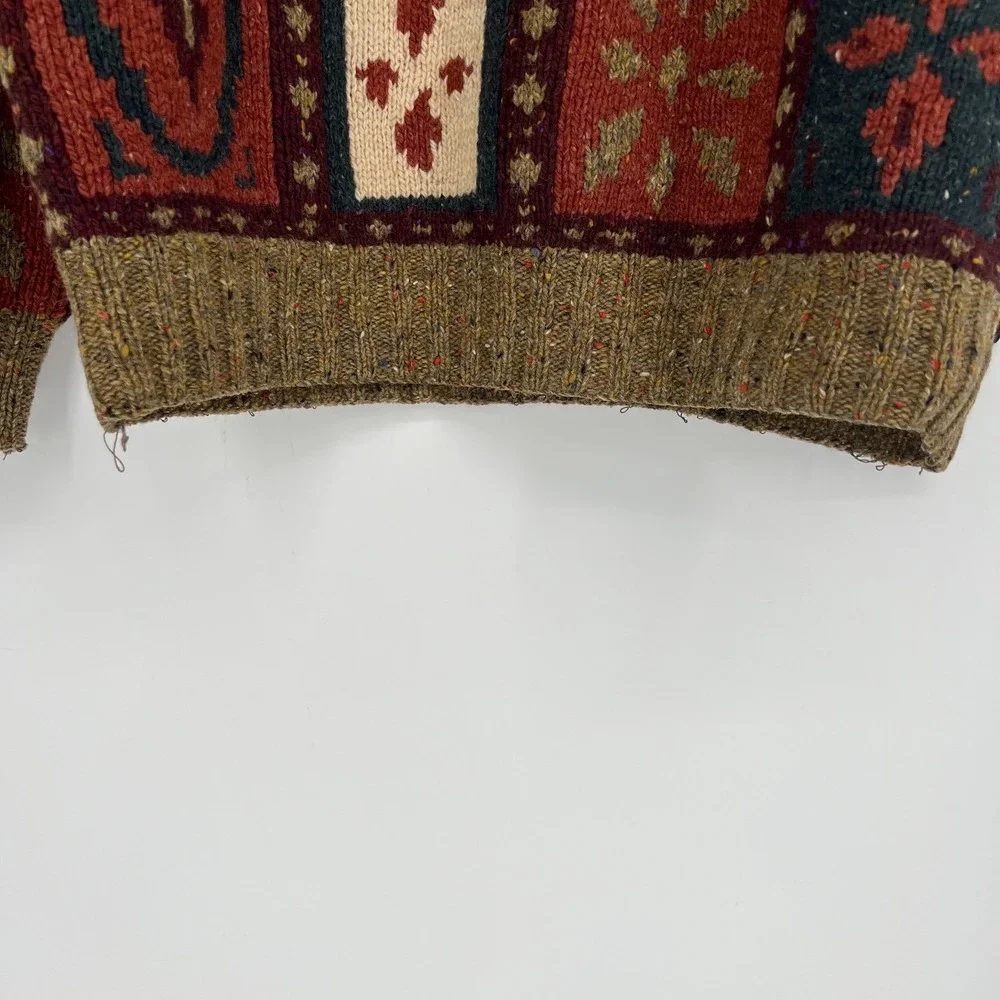 Vtg Abercrombie & Fitch‎ Sweater Mens L Wool Knit Country Clothes 90s Grandpa